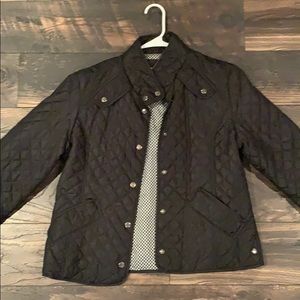 Black quilted jacket